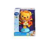 VTech - Hula-Hoop, P'tit Lion à Ventouse, Hochet à Ventouse pour Table et Chaise Haute, Jouet d'Éveil Musical et Sensoriel, Cadeau Bébé Dès 6 Mois - Contenu en Français