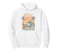 Hula Spirit Wave Retro Hawaï Palmiers Fleurs Tropicales Sweat à Capuche