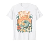 Hula Spirit Wave Retro Hawaï Palmiers Fleurs Tropicales T-Shirt