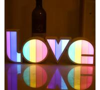 HULA Veilleuse Néon, Love LED Neon Signs Night Light Neon Lights Lampes au Néon pour Chambre D'enfants à Piles USB (D)