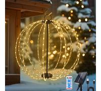 Hulaiyaa Lanterne Solaire Exterieur Jardin à Suspendre Diamètre 30 CM, Étanche Lumière Décorative de Noël avec Télécommande, 8 Modes Grande Etanche Chaud Guirlande Lumineuse pour Jardin Fête Maison
