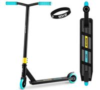 Trottinette freestyle SOKE GO jaune bleu ABEC9 roues 100mm
