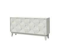 HULALA HOME Buffet Bas avec 4 Portes Et 2 Étagères,Meuble Buffet Salon,Bahut Armoire De Salon, Buffet Bas Moderne,Buffet Salon avec Pieds en Bois Massif
