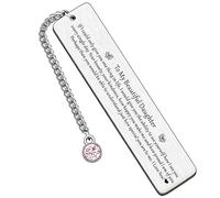 HULALA Marque-page « To My Beautiful Daughter » - Cadeau d'anniversaire de Noël de la part de Mum Dad If I Could Give You One Thing in Life I Would Give You The Ability to See Yourself