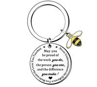 HULALA Porte-clés avec inscription « May You Be Proud of The Work You Do » - Cadeau de départ à la retraite - Pour femmes, hommes, femmes, collègues, amis, employés sociaux, remerciement