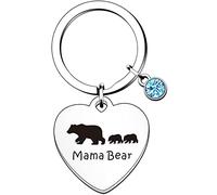 HULALA Porte-clés pour maman de la part de sa fille, fils, mère, maman, cadeau de Noël, anniversaire, fête des mères, cadeau de maman ours