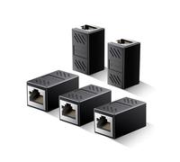 Hulami Lot de 5 rallonges Ethernet haute vitesse 1000 Mbps pour câble Cat7, Cat6, Cat5e, Cat5, Plug and Play, connecteur Ethernet femelle vers femelle, coupleur en ligne