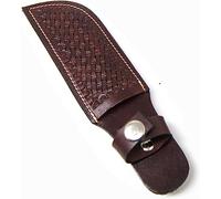 Hulara_Étui en Cuir véritable Étuis à Couteaux en Cuir véritable Faits à la Main avec Porte-Couteau de Poche à Boucle de Ceinture pour Ceinture Lame de 4,7" adaptée(Panier Marron)