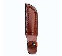 Hulara_Étui en Cuir véritable Étuis à Couteaux en Cuir véritable Faits à la Main avec Porte-Couteau de Poche à Boucle de Ceinture pour Ceinture Lame de 4,7 "(Zigzag Marron)