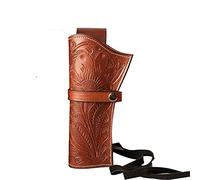 Hulara Étui Ouest en Cuir gaufré héritage 22 Étui .38 .44 .45 .357 .358 Cowboy Étui pour Revolvers 4" à 8" Cavalier Rugueux héritage Cuir (Marron, Gauche)(8 Pouces Marron gaucher)