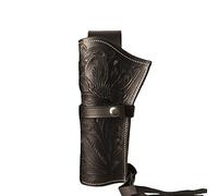 Hulara Étui Ouest en Cuir gaufré héritage 22 Étui .38 .44 .45 .357 .358 Cowboy Étui pour Revolvers 4" à 8" Cavalier Rugueux héritage Cuir Étui (Noir, Gauche)