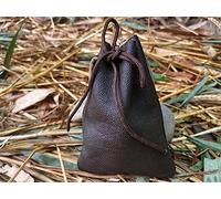 Hulara - Pochette de Rangement en Cuir de Vache véritable avec Cordon de Serrage pour Fusil de Chasse, munitions, munitions, Cartouche, Sac de munitions en Cuir pour carabines (Double Boucle Noir)