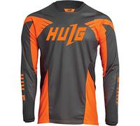 HULG Maillot De Cyclisme Hommes Manches Longues VTT Jersey Maillot De Vélo Vetement Respirant Séchage Cyclisme Tee Shirt Montagne Cycliste Été Vélo De Vetement Costume Fitness Hauts (Grey,L)