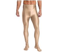 HULIJA Homme Elastique Collants Modelants Collant Nylon Collant Noir Opaque Cadeau De Saint-Valentin Ouvert Entrejambe Slip Sissy Mâle Nu L