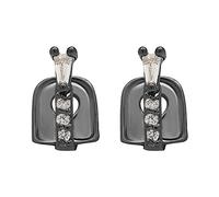 Huliyhus Lot de 2 Grillz de dents Hip Hop plaqué or 18 carats avec zircone cubique - Grillz supérieur ou inférieur pour vos dents - Pour homme et femme (01, noir) - Taille unique