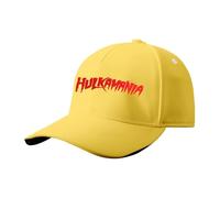 Hulk Hogan Hulkamania Casquette de baseball réglable décontractée pour homme et femme, jaune, Taille unique