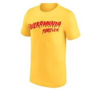 Hulk Hogan Hulkamania Forever T-shirt col rond à manches courtes pour homme et femme, jaune, L