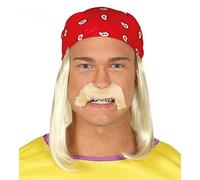 Hulk Hogan Wrestler Foulard avec cheveux et moustache