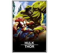 Hulk vs. Thor (2009) Plaque en métal vintage rétro 20,3 x 30,5 cm