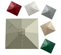 HULKAY 3.0x3.0m Housse De Rechange pour Parasol Rectangulaire Toile De Rechange pour Parasol Carré Dessus De Parapluie De Remplacement per Déporté Parapluie