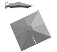 HULKAY 3x4m Toile De Rechange pour Parasol Déporté Rectangulaire (Grey, 4 * 3/13 * 10ft)