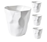 HULKAY 4PC Poubelle plissée créative, salon, chambre à coucher, bureau, seau de rangement, Style ménage intérieur, papier de grande capacité Poubelle Bureau Enfant Foot (Blanc)