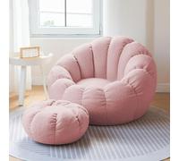 HULKAY Housse de Pouf Poire, (sans Remplissage!!!) Pouf Poire Adulte 85 x 65 cm pour Extérieur et Intérieur Détente, Chaise Longue de Salon, Chambre Coussin