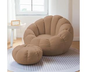 HULKAY Housse de Pouf Poire, (sans Remplissage!!!) Pouf Poire Adulte 85 x 65 cm pour Extérieur et Intérieur Détente, Chaise Longue de Salon, Chambre Coussin