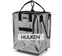 HULKEN Grand Sac d'Épicerie Réutilisable à Roulettes, Fermeture Éclair, Léger, Peut Transporter Jusqu'à 30 kg, Se Replie à Plat, Poignées Incassables