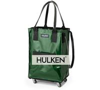 HULKEN Sac d'épicerie réutilisable avec roulettes, chariot de courses, sac à roulettes, fermeture éclair, léger, supporte jusqu'à 30 kg, se plie