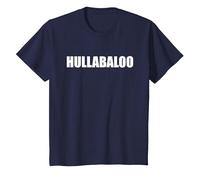 Hullabaloo - Typographie de Mots drôles T-Shirt, Enfant, Bleu Marine, 10 Ans