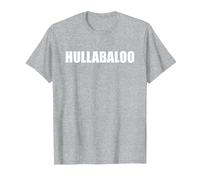 Hullabaloo - Typographie de Mots drôles T-Shirt, Homme, Gris Chiné, XXL