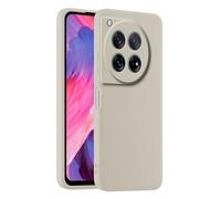 HULLIN Coque de Téléphone en Silicone Colorée, Adaptée à OnePlus 12R / OnePlus Ace 3 (6.78") - Blanc Antique