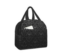 Hulnulnu Sac à déjeuner isotherme réutilisable avec motif de gothique - Boîte à déjeuner portable étanche pour pique-nique, bureau, travail