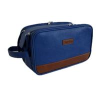 Hulnulnu Trousse de toilette et de toilette pour homme de qualité supérieure - Sac en toile imperméable et en cuir pour voyage, affaires et cadeaux, organisateur spacieux et durable
