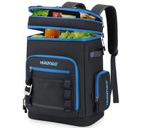 Hulongo Sac À Dos Isotherme Grand Sac Isotherme Glacière Étanche Imperméable pour Le Camping, la Plage, la Pêche, Le Pique-Nique, Le Voyage, 30L, Noir