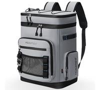 Hulongo Sac À Dos Isotherme Grand Sac Isotherme Glacière Étanche Imperméable pour Le Camping, la Plage, la Pêche, Le Pique-Nique, Le Voyage, 30L, Gris