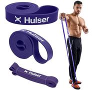 Hulser Bande de Résistance - Bandes de Traction et Fitness Élastiques pour Entraînement, Musculation, Cross Training et Calisthenics (Violet)