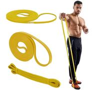 Hulser Bande de Résistance - Bandes de Traction et Fitness Élastiques pour Entraînement, Musculation, Cross Training et Calisthenics (Jaune)