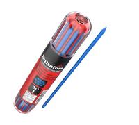 Hultafors Kit de recharges bleues pour marqueur de trous profonds 10 pcs I I Distributeur pratique à clip I Recharge universelle 2,8mm pour crayon de charpentier I Adapté à de pls surfaces I 650170