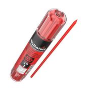 Hultafors Kit de recharges rouges pour marqueur de trous profonds 10 pcs I I Distributeur pratique à clip I Recharge universelle 2,8 mm pour crayon de charpentier I Adapté à de pls surfaces I 650150