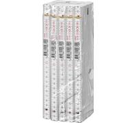 Hultafors Lot de 10 mètres pliants en hêtre I Fabriqué en Suède I 10 x Mètre pliant de 2 m avec articulations en acier suédois I Mètre pliant de qualité supérieure Classe UE III I Hultafors I 109711