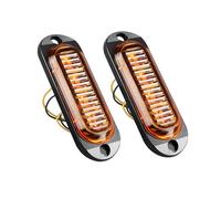 HULUBO Lumières latérales de camion 4-Pack,lampe d'indicateur de marqueur latéral LED 4 Lumières intérieures 12V-24V (Jaune)