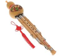 Hulusi Chinois en Bambou, Instrument Ethnique, Tonalité C | Facile à Apprendre, Plusieurs styles, et Amateurs de Musique pour Débutants Deux Pistons Son Pur et Doux