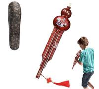 Hulusi - Flûte à chinoise faite à la main pour débutants, instrument à vent traditionnel chinois fait à la main avec deux modes pour les passionnés, les étudiants, les et les
