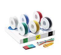 HuLuWa 24AWG 0,2mm² Kit Fils Électriques Silicone, 6 Coloris, 8m