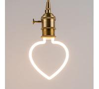 HULX Ampoule LED Edison Linéaire à Filament Courbé - Vintage 4W E27 Blanc Chaud (Cœur)
