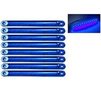 HULX Indicateurs de Position Latéraux à DEL, 10 Pièces Feux de Gabarit de Voiture Indicateurs Latéraux de Voiture Feux 12SMD LED Lumière Latérale Arrière Avant 24V (Bleu)
