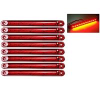 HULX Indicateurs de Position Latéraux à DEL, 10 Pièces Feux de Gabarit de Voiture Indicateurs Latéraux de Voiture Feux 12SMD LED Lumière Latérale Arrière Avant 24V (Rouge)