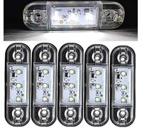 HULX Indicateurs Latéraux LED, 10 Pièces 3 LED Feux de Position de Voiture Indicateurs Latéraux de Voiture Feux 12V 24V Lampes de Position de Lumière Latérale Avant Arrière (Blanc)